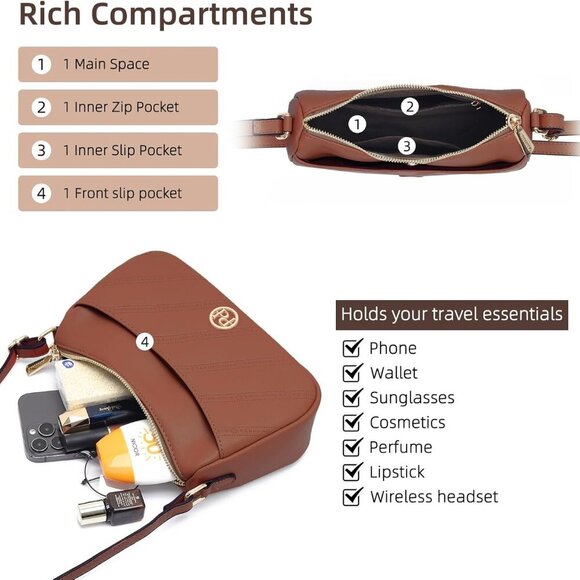 Women’s Shoulder Bag,Small Size Crossbody Bags,Vegan Leather Purses For Women Wi - Picture 3 of 6